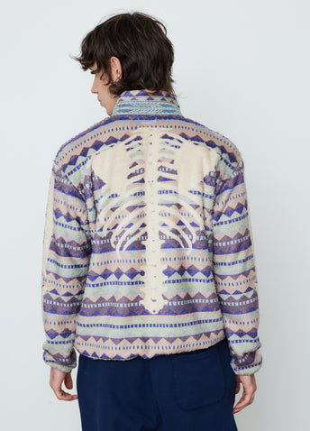 Ashland Stripe & Bone Fleece Zip Blouson