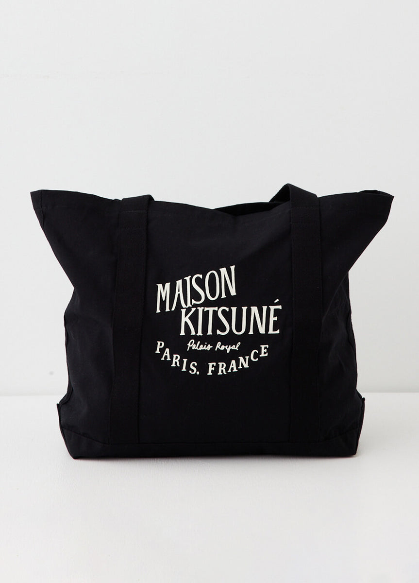 MAISON KITSUNÉ Palais Royal Logo-Print Cotton-Canvas Tote Bag for Men