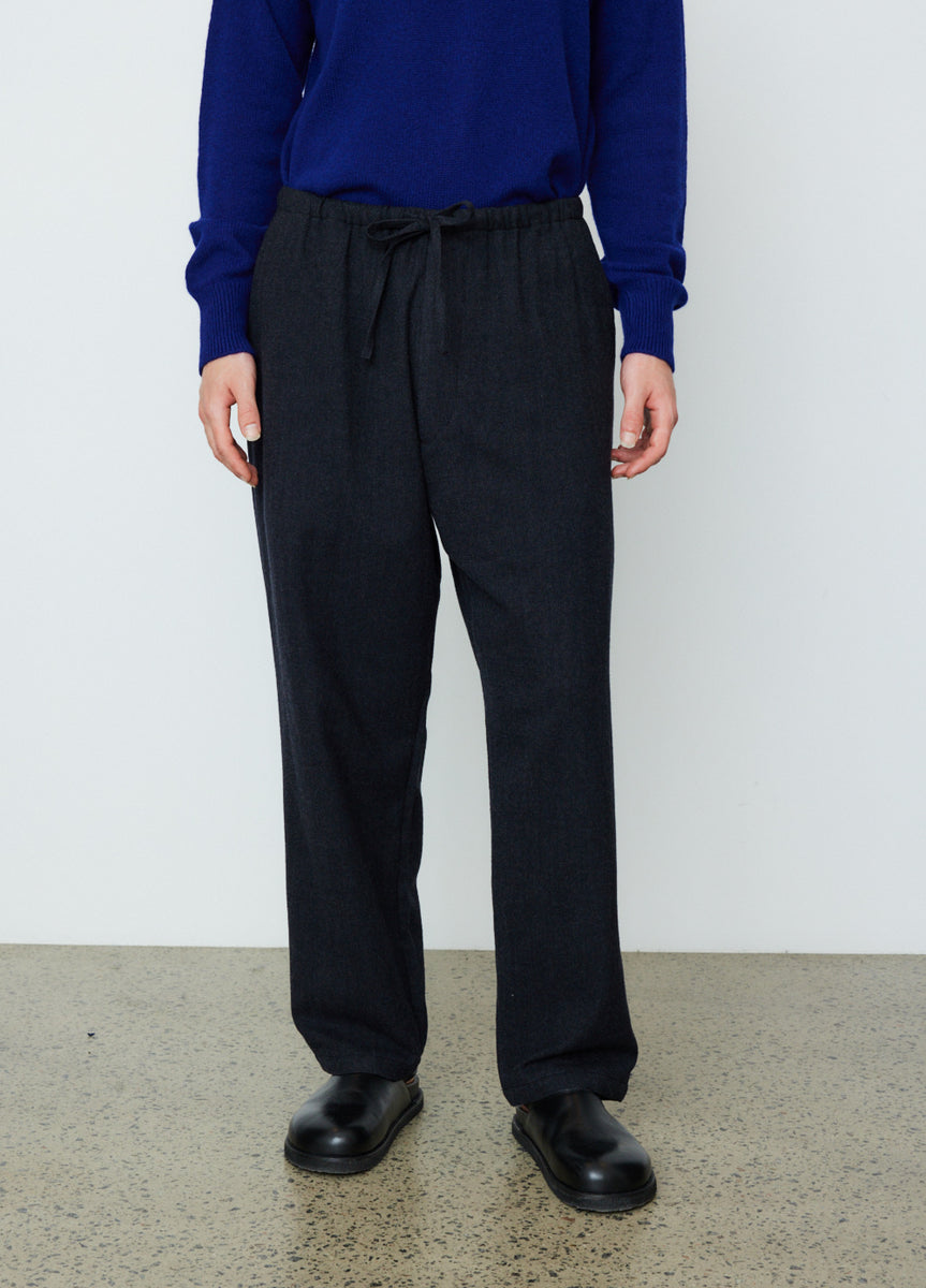 Refine Finished Wool Drawstring Pants