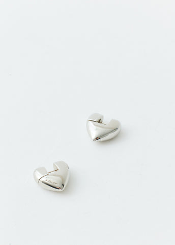 Small Solid Heart Earrings