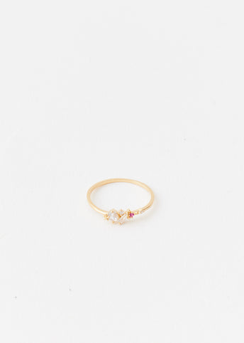 Thin Gold Plated Zircon Ring