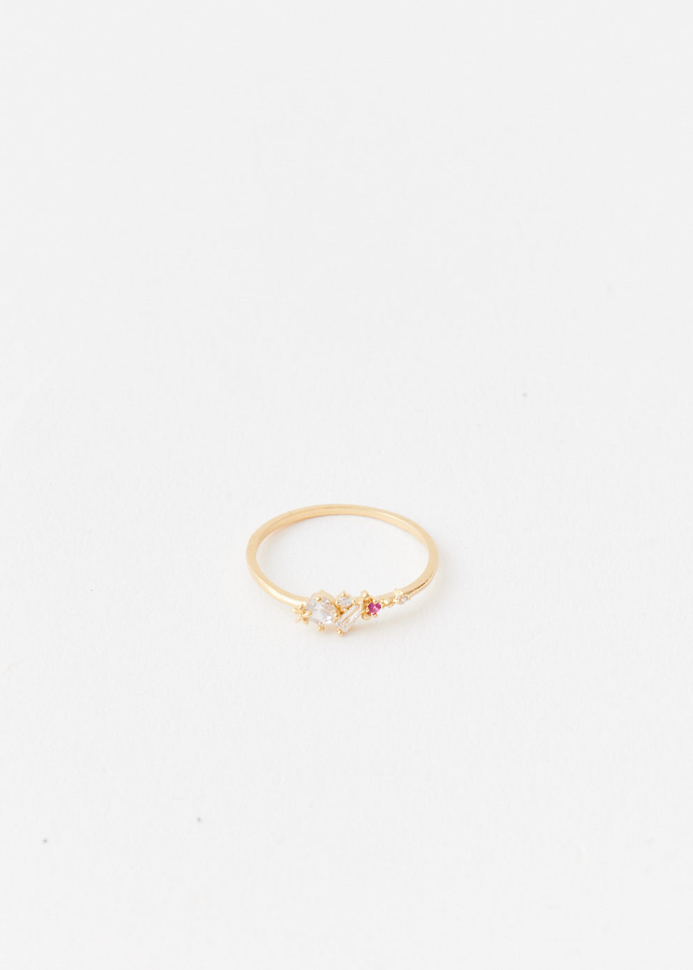 Thin Gold Plated Zircon Ring