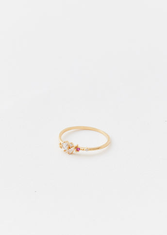 Thin Gold Plated Zircon Ring