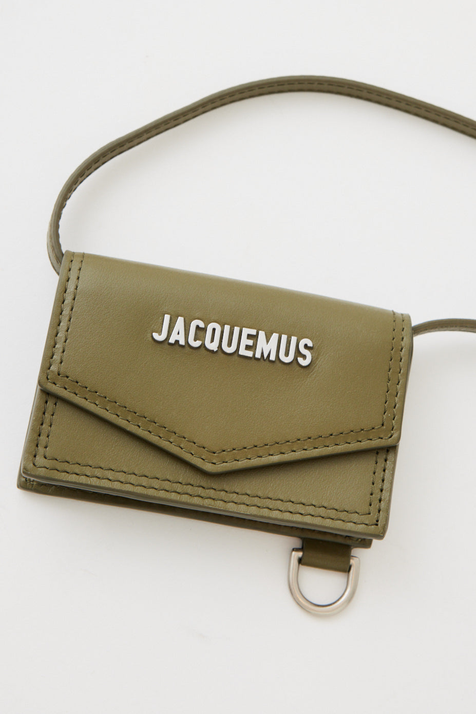 JACQUEMUS Le Porte Azur Neck Wallet in Dark Khaki