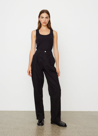 High-Rise Pleated Trousers