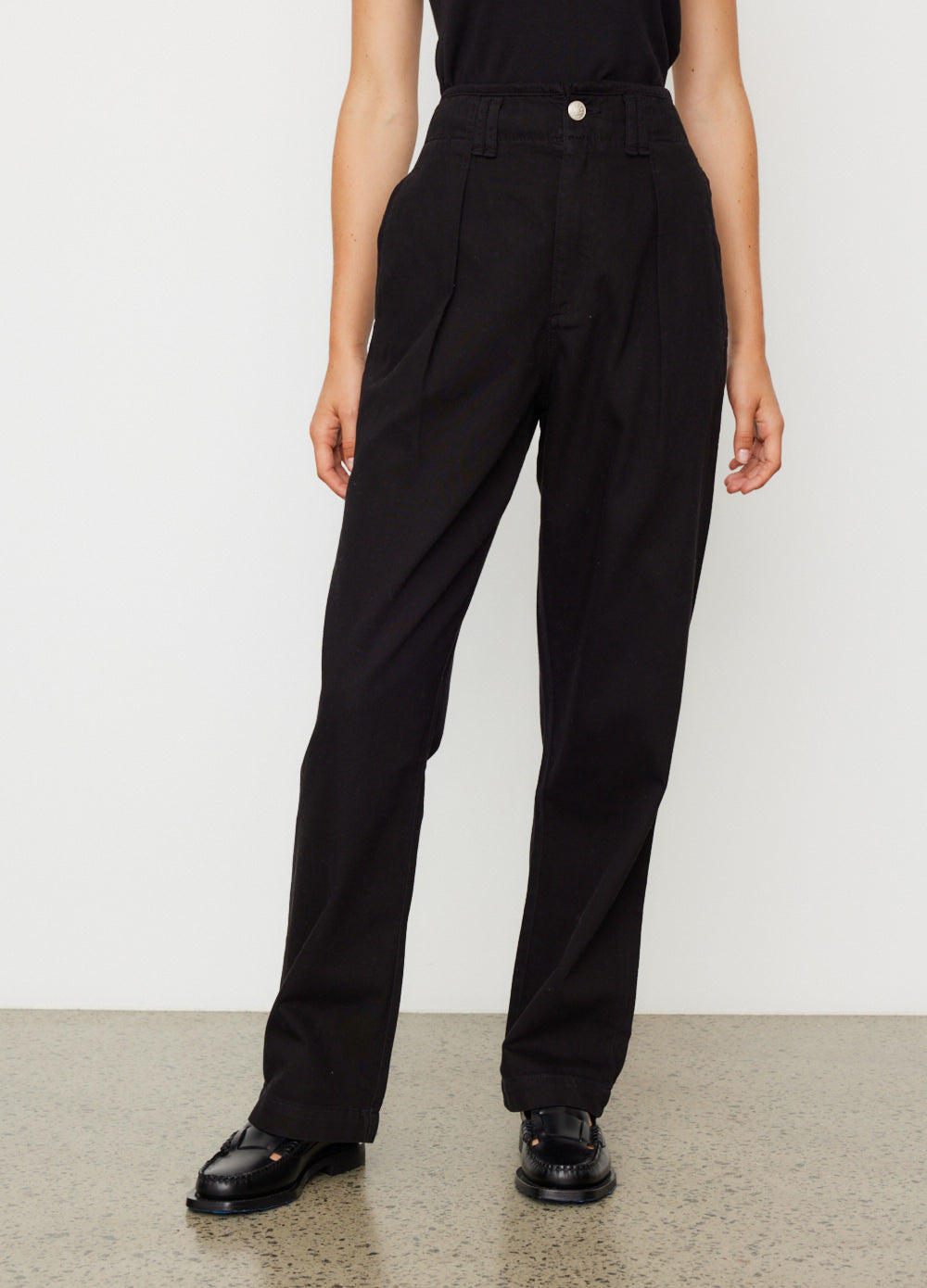 High-Rise Pleated Trousers