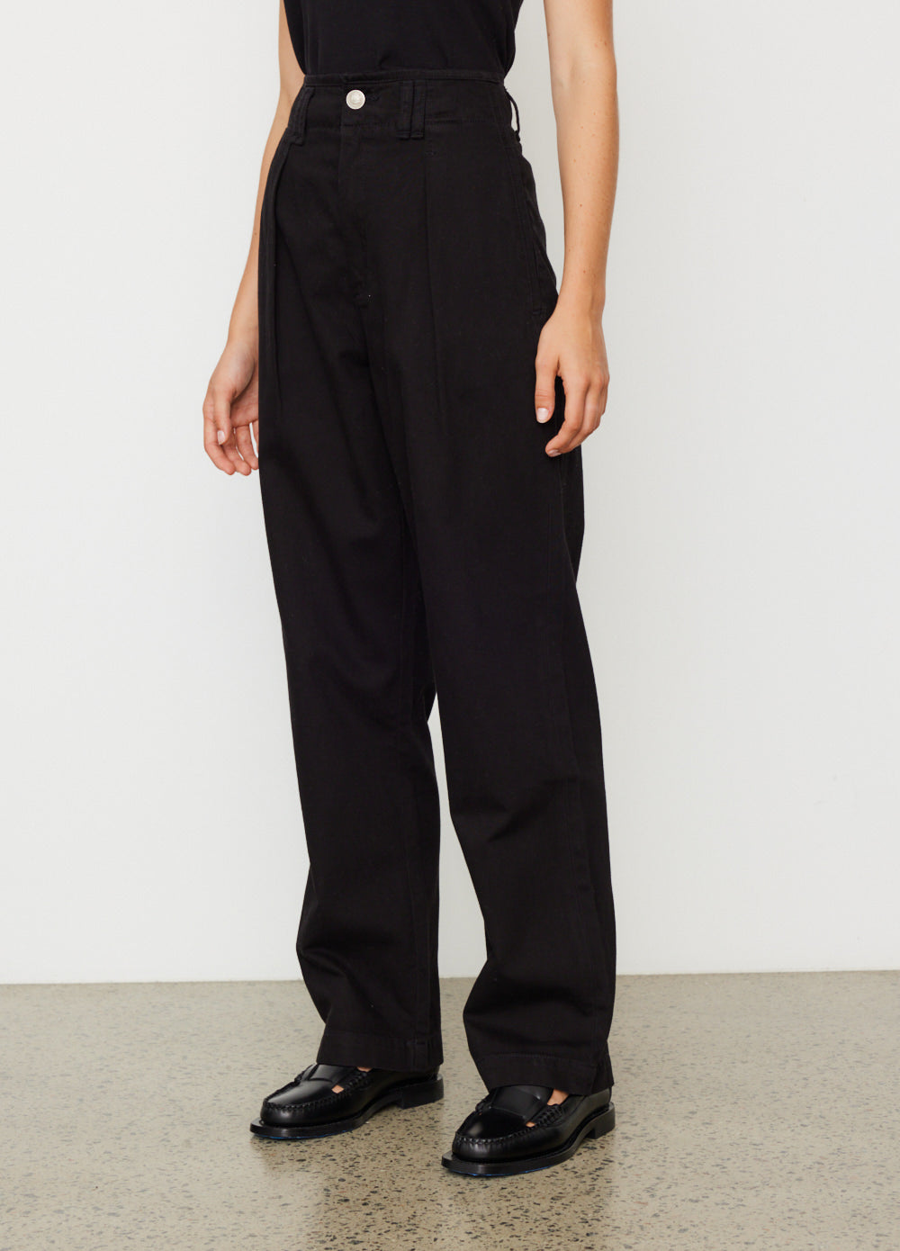 High-Rise Pleated Trousers