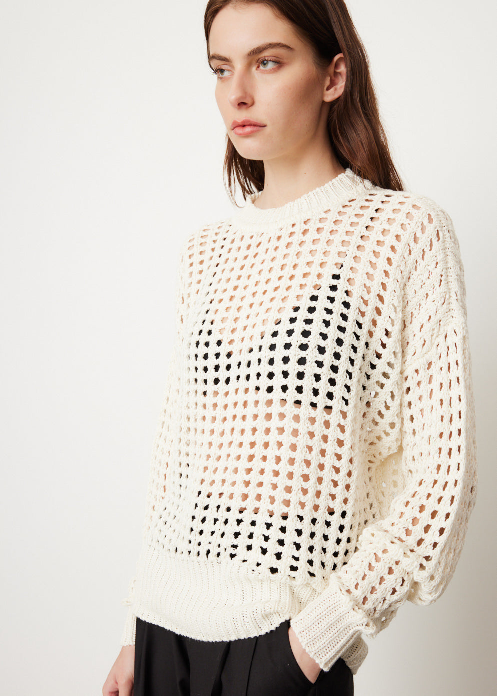 Open Mesh Knit Sweater