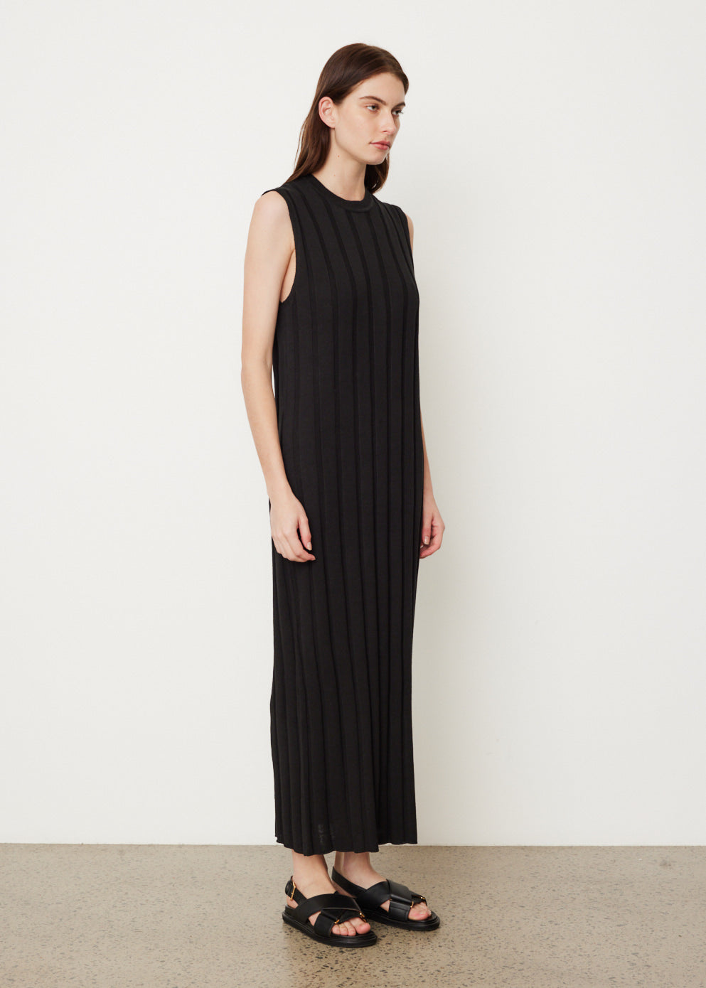 Ribbed Knit Column Dress