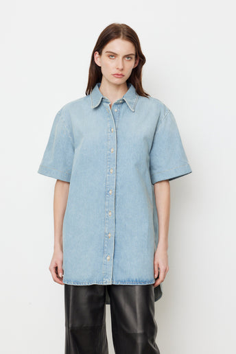 Denim Short Sleeve Shirt