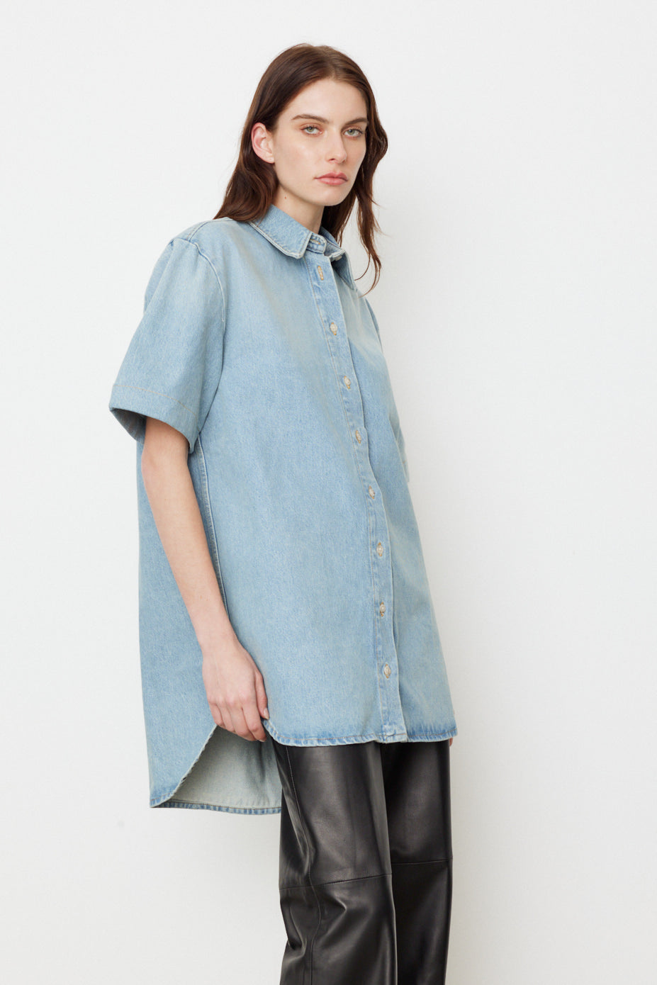 Denim Short Sleeve Shirt