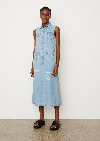 Denim Tuxedo Dress