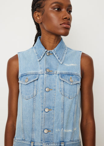 Denim Tuxedo Dress