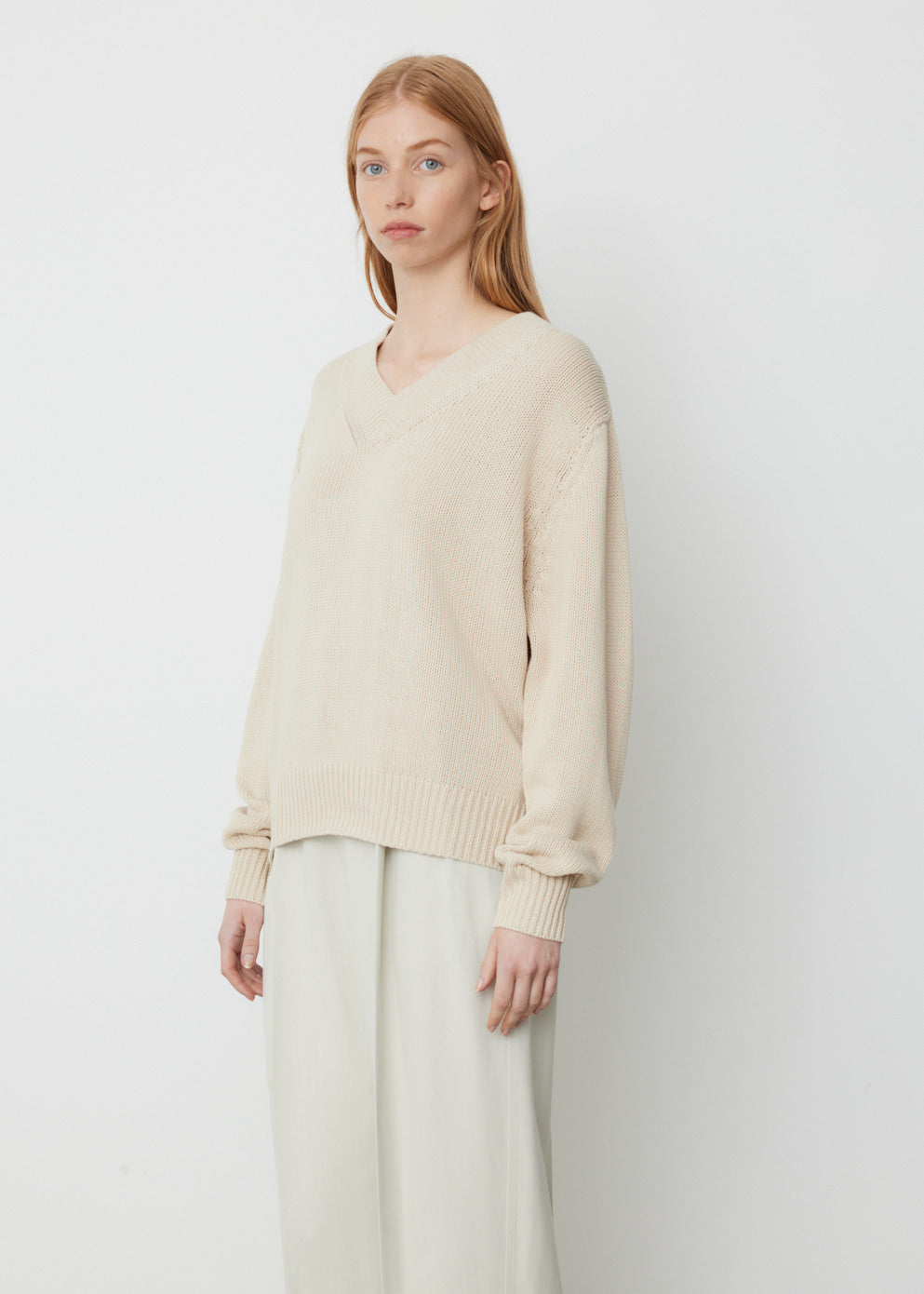 V-Neck Boxy Knit Sweater