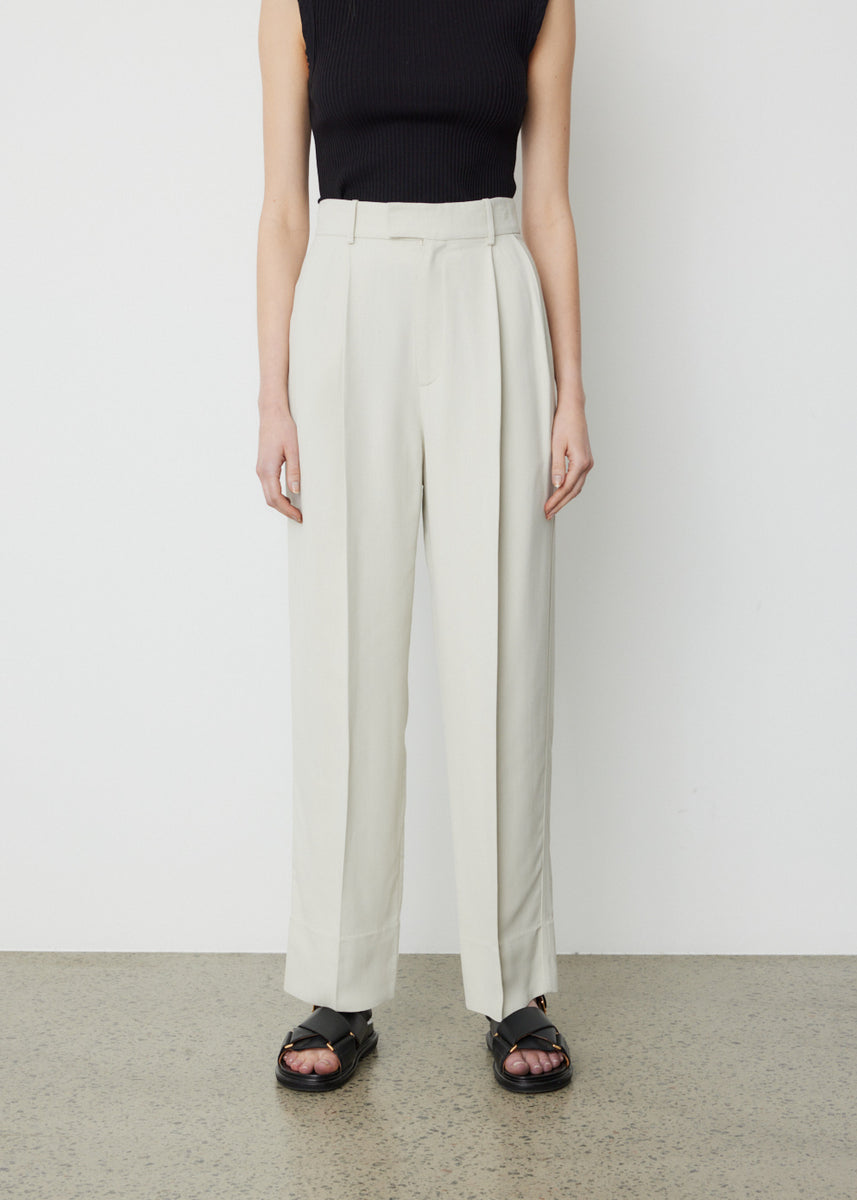 Wideleg trousers with side pleats  Bodice Studio International