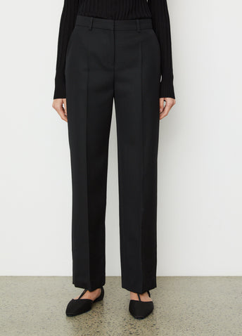 Mid-Waist Straight Trousers