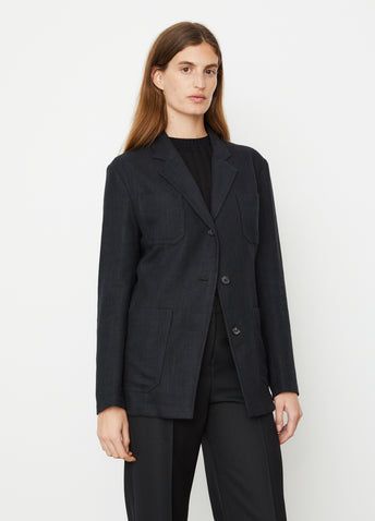 Slim Viscose Linen Blazer