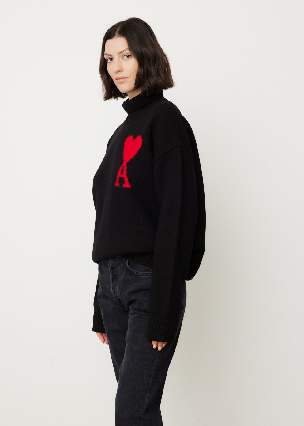 Ami de coeur outlet funnel collar oversized sweater