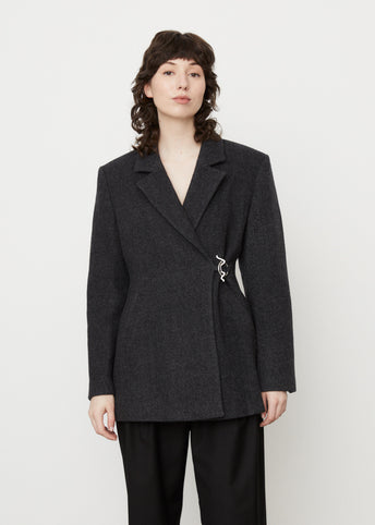 Twill Wool Suiting Blazer