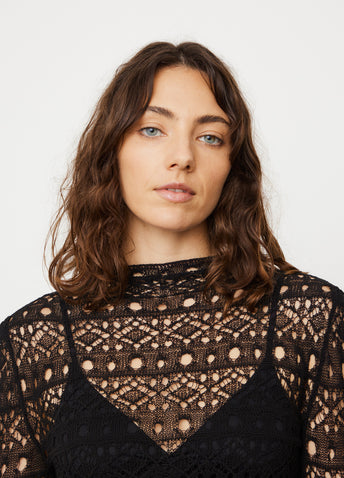 Macramé Knit Top