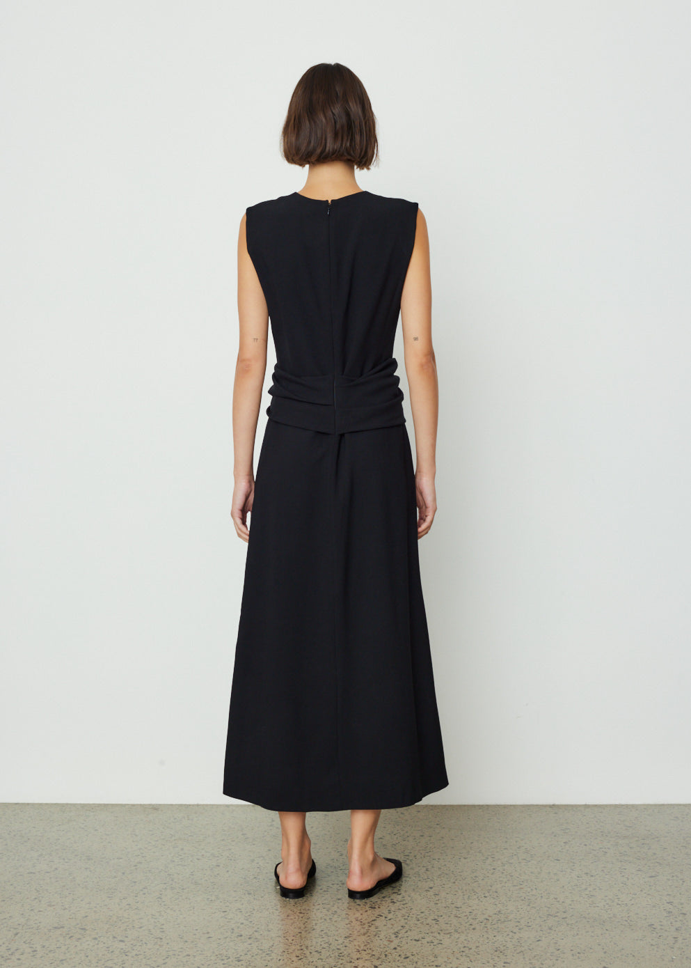 Wool Crepe Band Dress