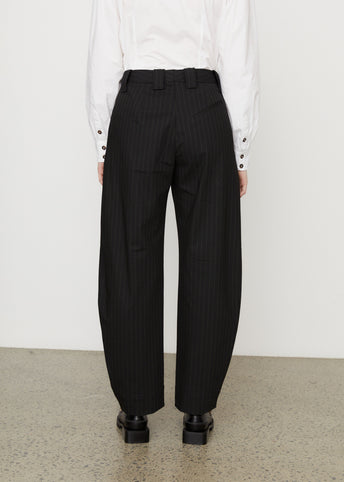 Stretch Stripe Mid Waist Pants