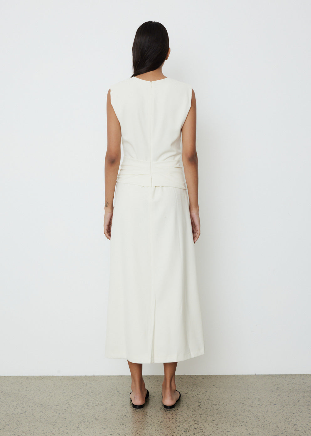 Wool Crepe Band Dress