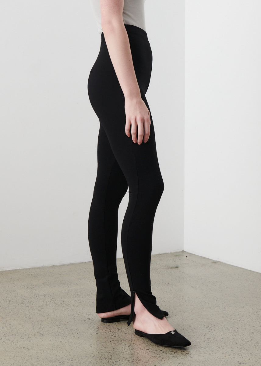 Bukser  Dame Toteme Zip Leggings Black – Analytical fashion