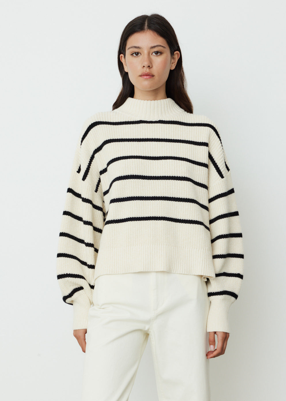 Caro Cropped Mock Sweater