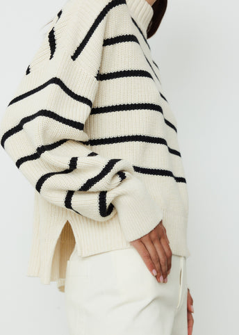 Caro Cropped Mock Sweater