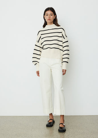 Caro Cropped Mock Sweater