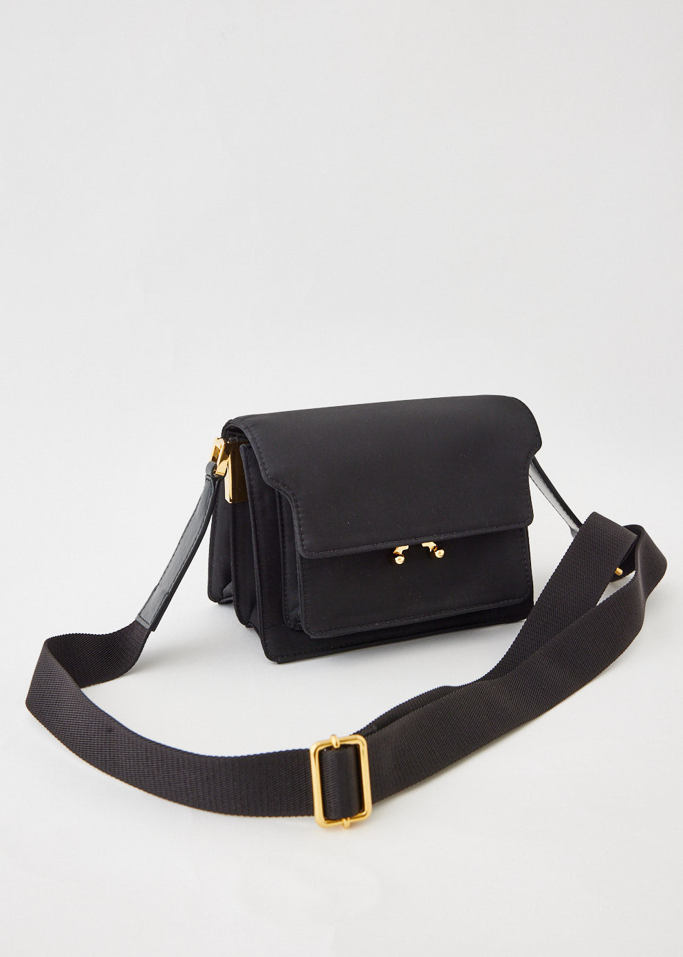 MARNI Trunk Bag Mini Second hand shoulder Leather Black SBMPS01