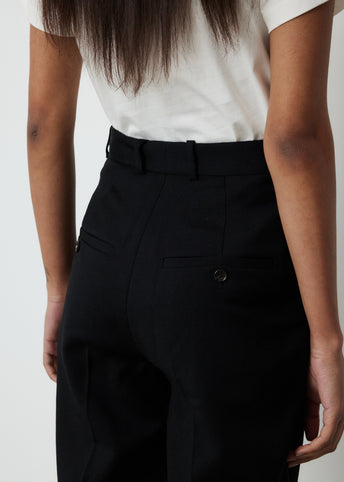 Sewn Pleat Wool Trousers