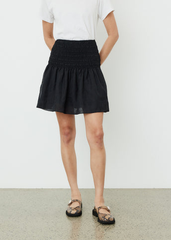 Crinkled Georgette Mini Skirt