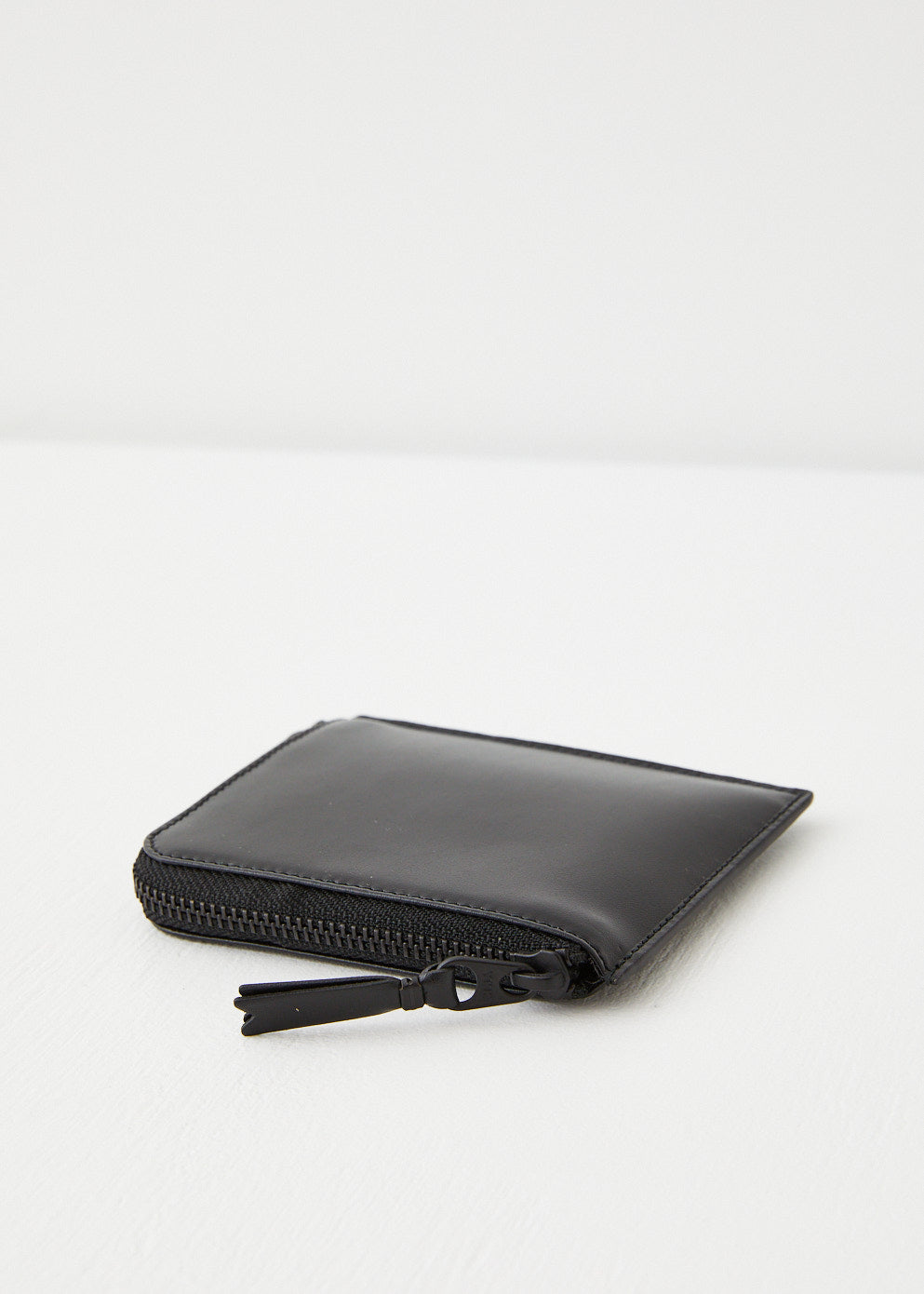 Leather Half Zip Wallet - Very Black - SA3100VB