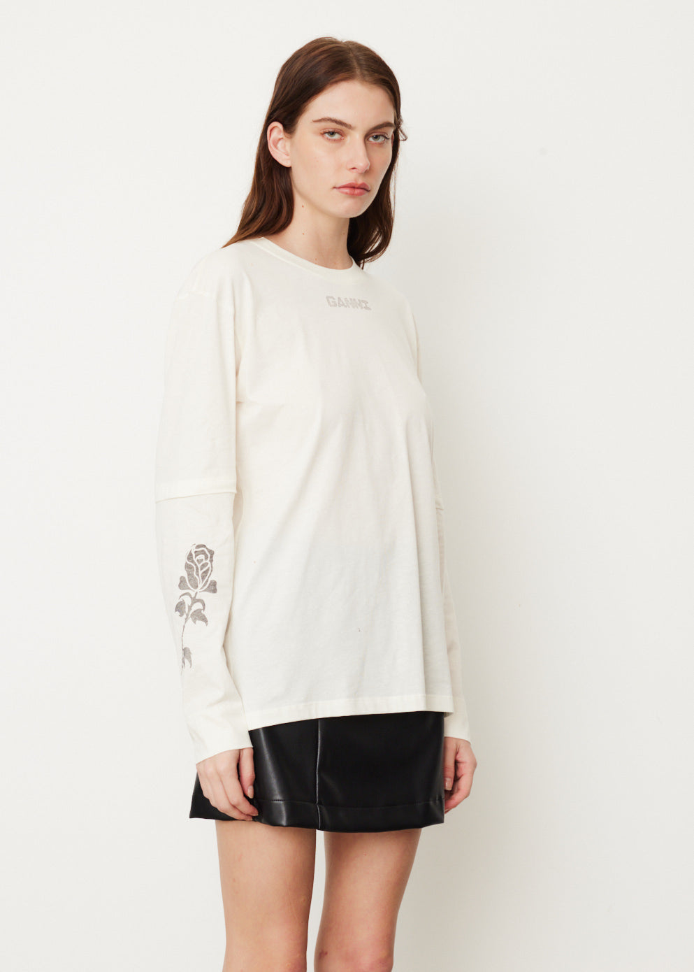 Light Jersey Layered Long Sleeve T-Shirt