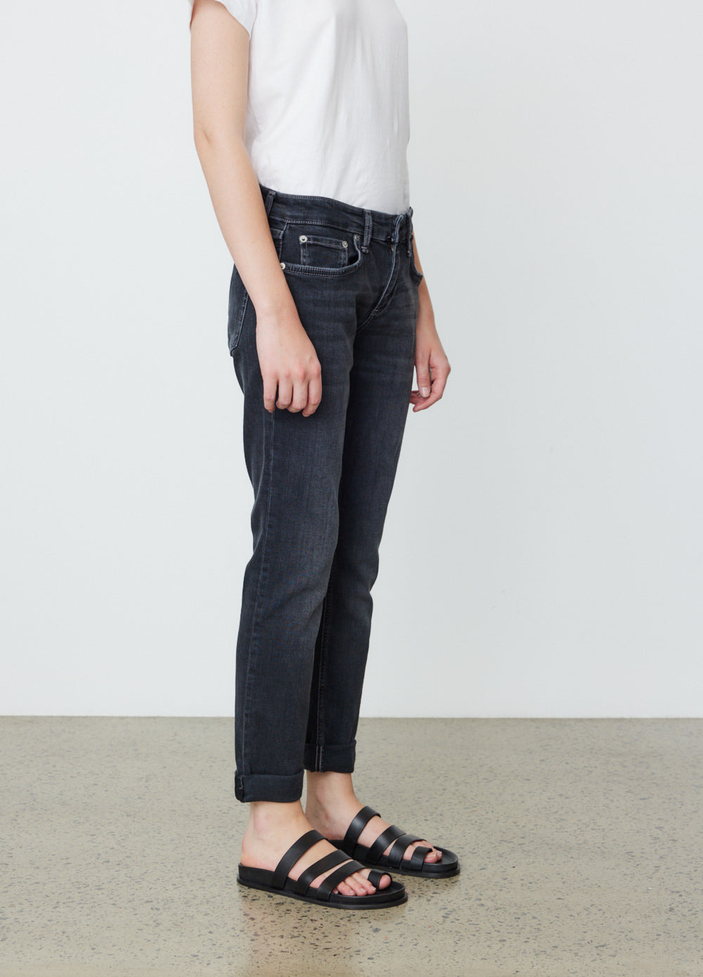 Dre Low-Rise Slim Boyfriend Jeans