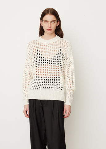 Open Mesh Knit Sweater