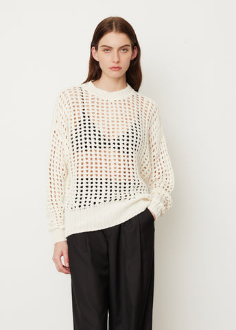 Open Mesh Knit Sweater