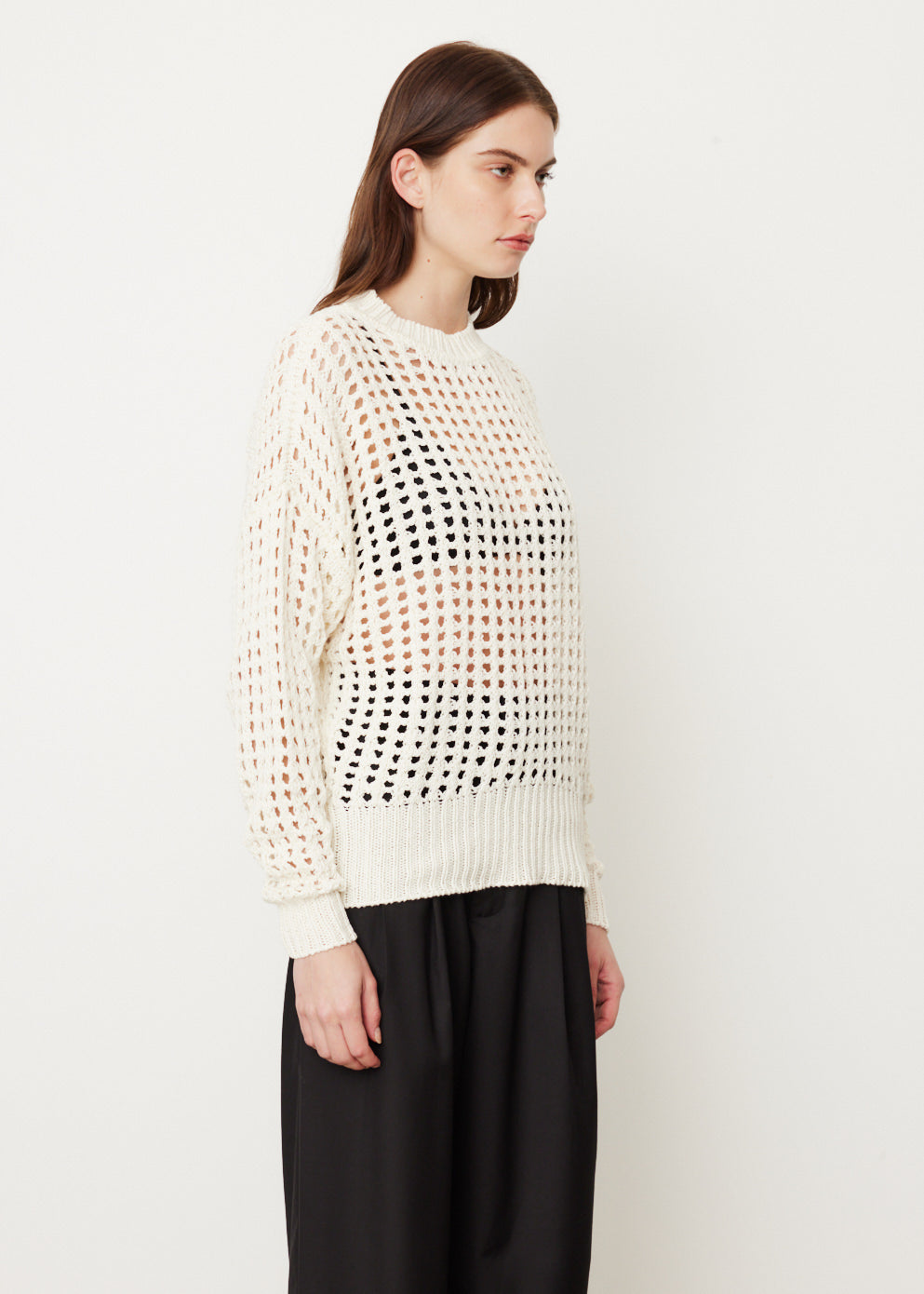 Open Mesh Knit Sweater