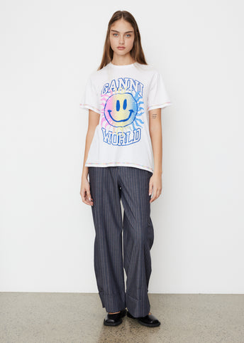 Light Jersey Smiley Relaxed T-Shirt