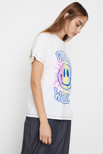 Light Jersey Smiley Relaxed T-Shirt